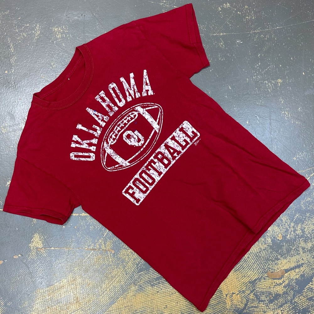 Oklahoma Sooners Football Short Sleeve Shirt Small OU University